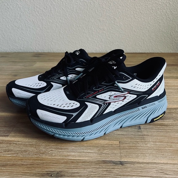 Skechers Men’s 8.5 Slip-ins Max Cushioning Premier 2.0 - Continuous White/ Black - Picture 2 of 16